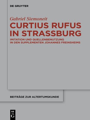 cover image of Curtius Rufus in Straßburg